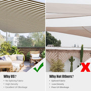DIY 25' Triangle Shade Wind Sail Shade Canopy