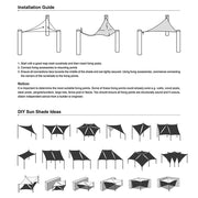 DIY 8' x 10' Rectangle Shade Sail for Patios Pool