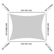 DIY 23' x 20' Rectangle Shade Sail for Patios Pool