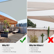 DIY 23' x 20' Rectangle Shade Sail for Patios Pool