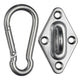 DIY Stainless Steel Pad Eye Turnbuckle Carabiner, 8