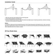 DIY 10x13 Ft Rectangular Sun Shade Canopy For Patio Garden