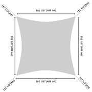 DIY 16' Square Shade Wind Sail Shade Canopy Water Resist