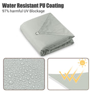 DIY 16' Square Shade Wind Sail Shade Canopy Water Resist