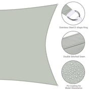 DIY 16' Square Shade Wind Sail Shade Canopy Water Resist