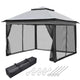 DIY 11'X11' Pop Up Gazebo with Mesh Sides and Carrying Bag