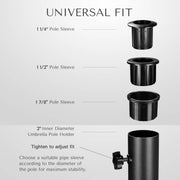 DIY In-Ground Flush Mount Umbrella Base Plate for 2" Posts