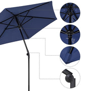 DIY 7.5 Foot Patio Umbrella Tilting Crank Lift 6-Rib