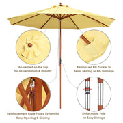 DIY 9 Foot Wooden Patio Umbrella Color Options