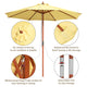 DIY 9 Foot Wooden Outdoor Umbrella and Stand