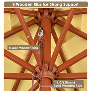 DIY 9 Foot Wooden Outdoor Umbrella and Stand