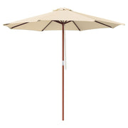 9 Foot Wooden Patio Umbrella Color Options