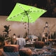 10 x 6.5 Foot Patio LED Solar Umbrella Color Options