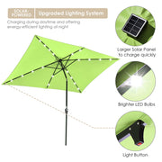 10 x 6.5 Foot Patio LED Solar Umbrella Color Options