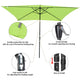 10 x 6.5 Foot Patio LED Solar Umbrella Color Options