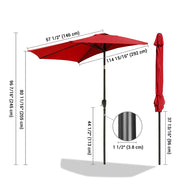 DIY 10ft Patio Outdoor Half Umbrella Color Options