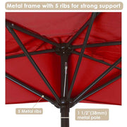 DIY 10ft Patio Outdoor Half Umbrella Color Options