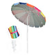 DIY 6 ft Colorful Beach Umbrella Tilt & Built-in Sand Anchor