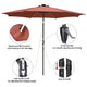 DIY 9 ft Patio Umbrella with Lights Solar Umbrella Tilt 8-Rib