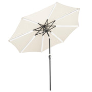 DIY 9 ft Patio Umbrella with Lights Solar Umbrella Tilt 8-Rib