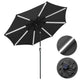 DIY 10 ft Patio Umbrella with Lights Solar Umbrella Tilt 8-Rib