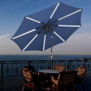 DIY 10 ft Patio Umbrella with Lights Solar Umbrella Tilt 8-Rib