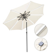 DIY 10 ft Patio Umbrella with Lights Solar Umbrella Tilt 8-Rib