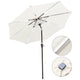 DIY 9 ft Lighted Patio Umbrella Solar Umbrella Tilt 8-Rib