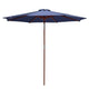 DIY 9 ft 8 Ribs Wooden Patio Umbrella Tilt Color Options