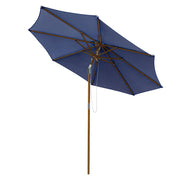 DIY 9 ft 8 Ribs Wooden Patio Umbrella Tilt Color Options