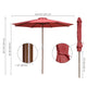 DIY 9 Foot Wooden Patio Umbrella Color Options