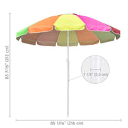 DIY 8 ft 12-Rib Beach Umbrella Tilt & Built-in Sand Anchor