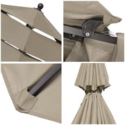 DIY 10 Foot Tilting Outdoor Patio Umbrella 3-Tiered