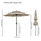 DIY 10 Foot Tilting Outdoor Patio Umbrella 3-Tiered