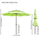 DIY 11 Foot Tilting Outdoor Patio Umbrella 3-Tiered