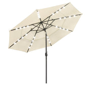 DIY 10 Foot Tilting Patio Umbrella with Light 3-Tiered