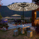 DIY 10 Foot Tilting Patio Umbrella with Light 3-Tiered