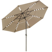 DIY 11 Foot Tilting Patio Umbrella with Light 3-Tiered