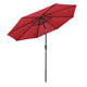 DIY 10 ft Tilting Outdoor Patio Umbrella 220g Yarn-dyed Canopy UV50+