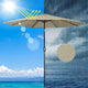 DIY 10 ft Tilting Outdoor Patio Umbrella 220g Yarn-dyed Canopy UV50+