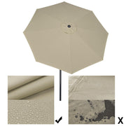 DIY 10 ft Tilting Outdoor Patio Umbrella 220g Yarn-dyed Canopy UV50+