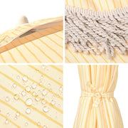 DIY 6 ft 8-Rib Fringe Beach Umbrella Tilt with Sand Auger Anchor