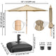 DIY 13 Foot Wooden Outdoor Umbrella and Rolling Base