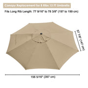 DIY 13 ft Patio and Market Umbrella Replacement Canopy