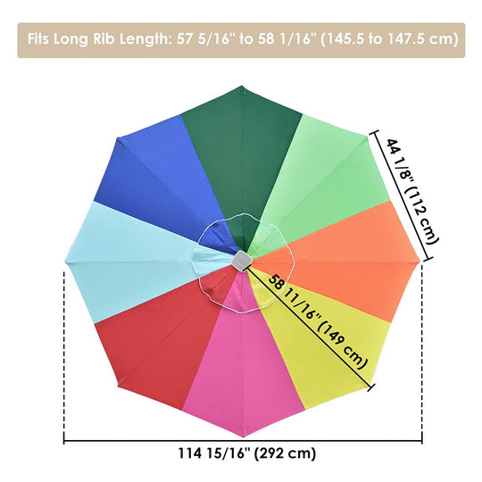 DIY 10 ft Patio and Market Umbrella Replacement Canopy