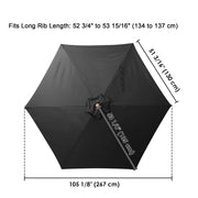 DIY 9 ft 6-Rib Patio and Market Umbrella Replacement Canopy