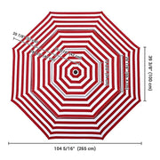 DIY 9 ft Patio Umbrella Replacement Canopy 8-Rib 3-Tiered
