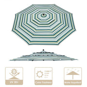DIY 10 ft Patio Umbrella Replacement Canopy 8-Rib 3-Tiered