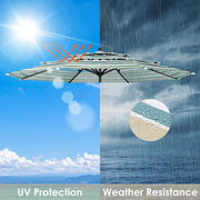 DIY 10 ft Patio Umbrella Replacement Canopy 8-Rib 3-Tiered