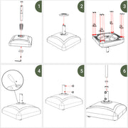 DIY 13 Foot Wooden Outdoor Umbrella and Rolling Base